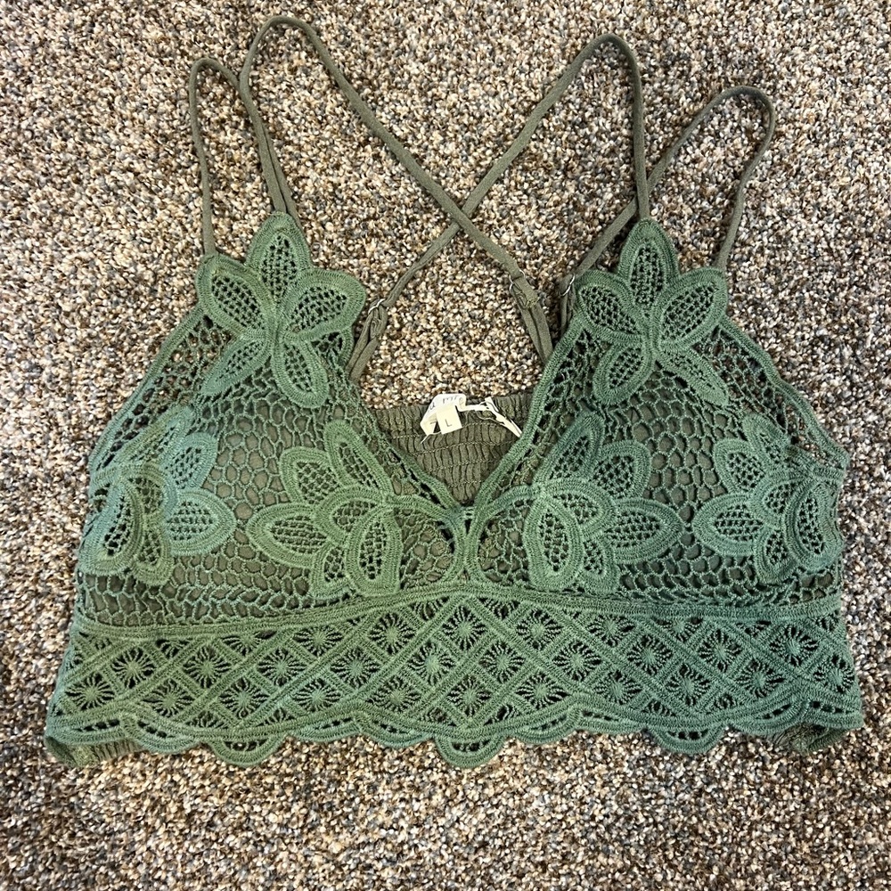 LA MIEL Green Lace Bralette